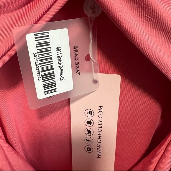 Oh Polly 'Focus on me cut out ruched mini, New with Tags, Pink - Picture 5 of 6